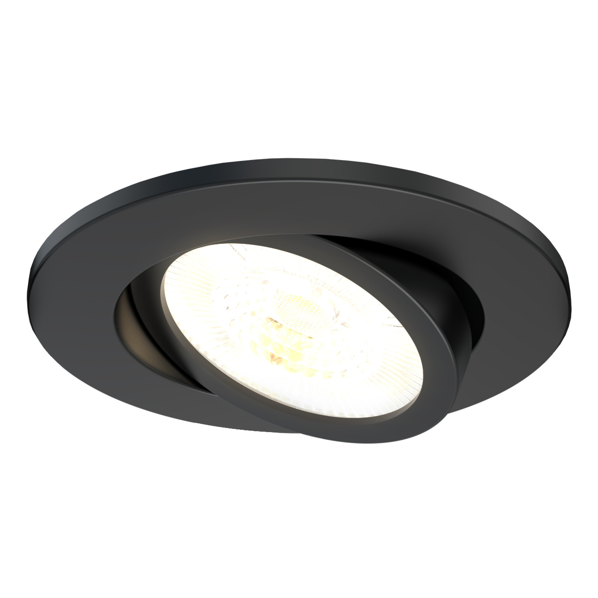 Spot LED encastré rond noir 7W, couleurs au choix - Miror 