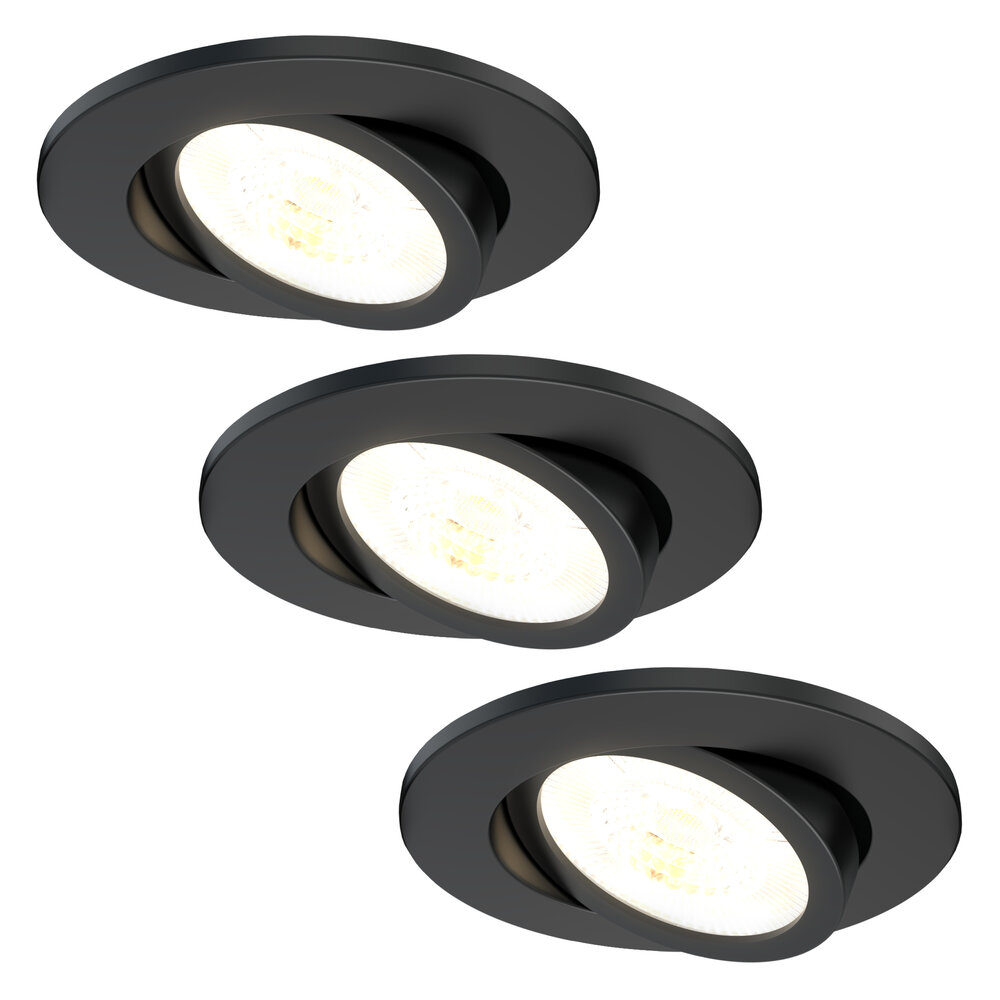 Spots Encastrables LED Noir - 7W – IP65 – CCT - COB - Ø90mm