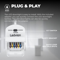 Spots Encastrables LED Noir - Dimmable - IP65 - 7W - CCT - ø90mm - 5 ans de garantie - Convient pour la salle de bain Ledvion Spots Encastrables LED Noir - Dimmable - IP65 - 7W - CCT - ø90mm - 5 ans de garantie - Convient pour la salle de bain
