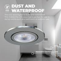 Ledvion Spots Encastrables LED Inox - Dimmable - IP65 - 7W - CCT - ø90mm - 5 ans de garantie - Convient pour la salle de bain