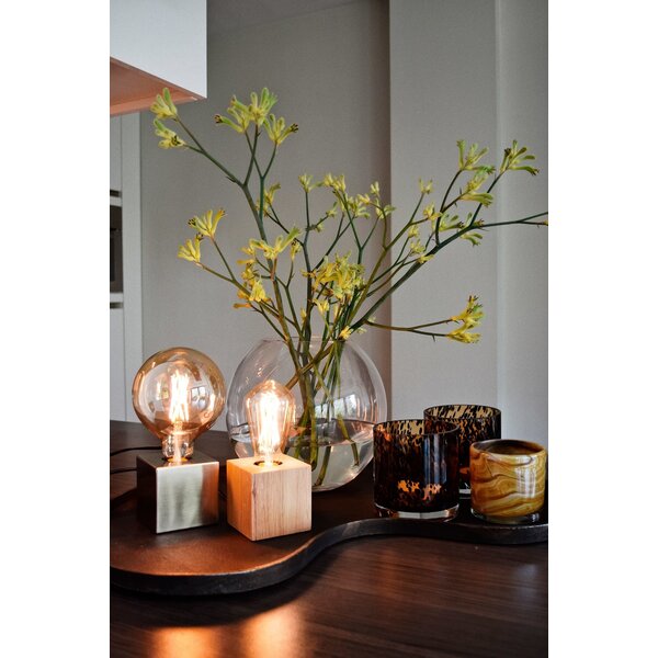 Calex Calex Lampe de Table E27 – Lampe de Table avec Câble – Bois