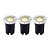 3x Spot encastrable de sol LED - Ronde - IP67 - 5W - 2700K - Câble 1M