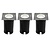 3x Spot encastrable de sol LED  - Carré - IP67 - 5W - 4000K - Câble 1M