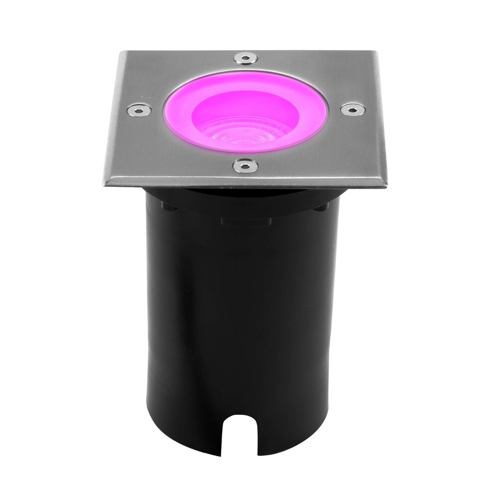 Ledvion Spot encastrable de sol Smart LED - Carré - IP67 - 4,9W - RGB+CCT - Câble 1M