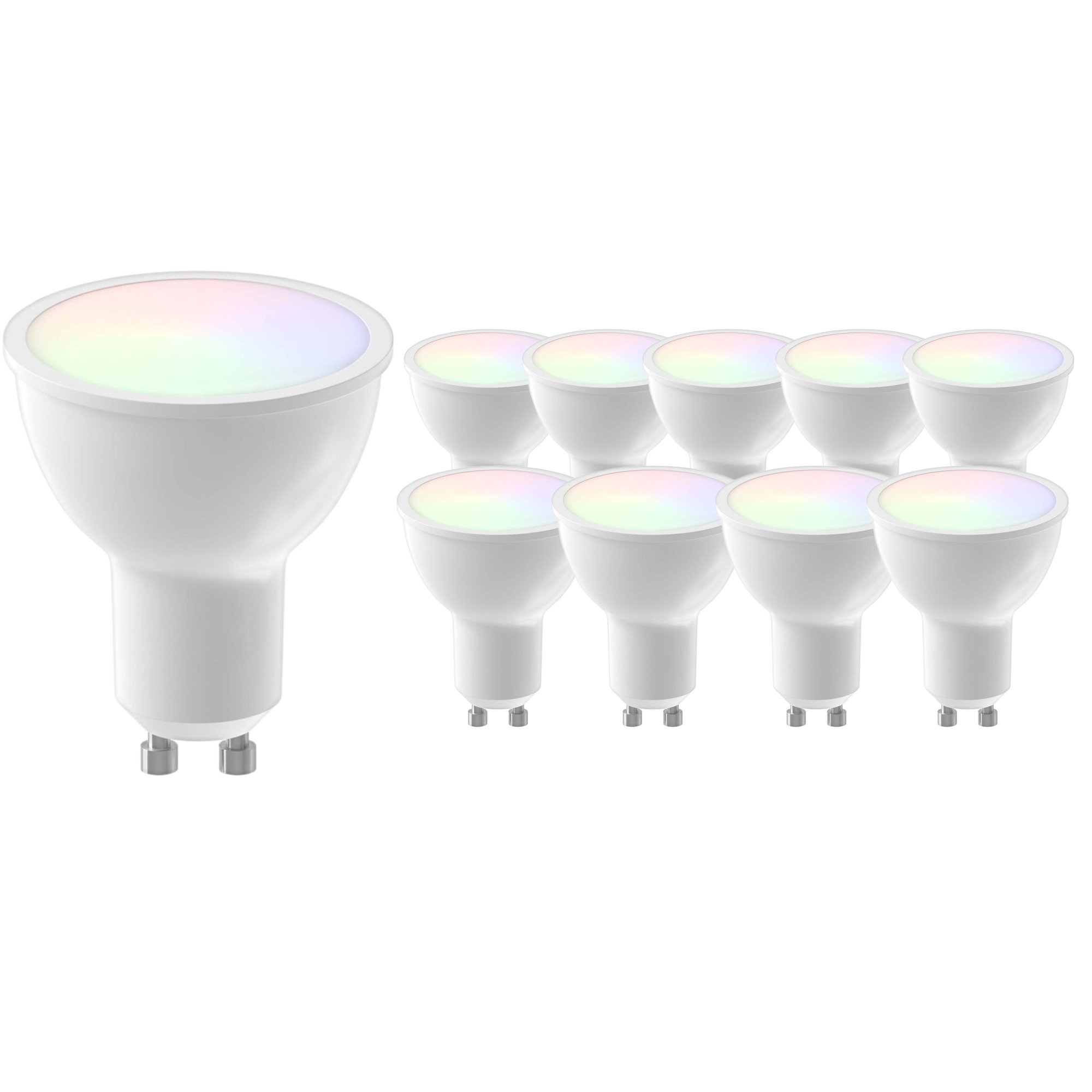 Smart RGB+CCT GU10 LED Spot Dimmable - 5W - 10 Pack - Lampesonline