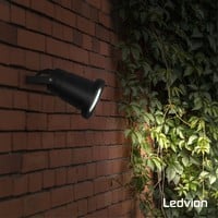 Ledvion Spot à piquer LED – Aluminium – IP65 - 5W - 4000K -  Câble 1M