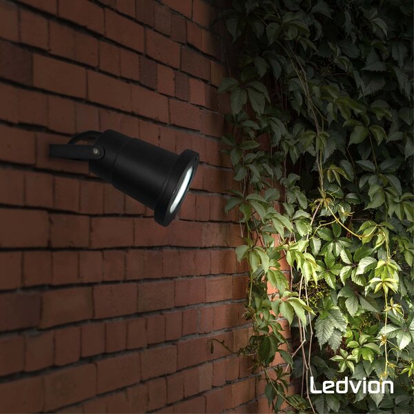 Ledvion Spot à piquer LED – Aluminium – IP65 - 5W - 6500K -  Câble 1M