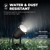 Spot à piquer LED – Aluminium – IP65 - 5W - 6500K - Câble 1M Ledvion Spot à piquer LED – Aluminium – IP65 - 5W - 6500K - Câble 1M