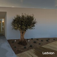 Ledvion  6x Spot à piquer LED – Aluminium – IP65 - 5W - 6500K -  Câble 1M