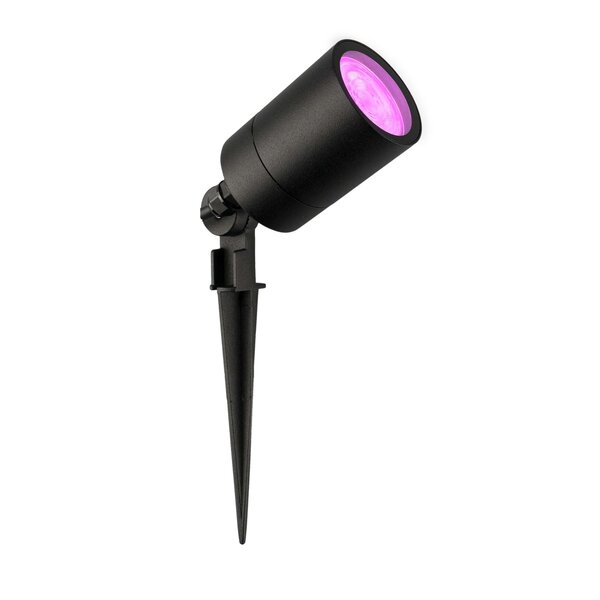 Ledvion Spot à piquer LED – Aluminium – IP65 - 4,9W - RGB+CCT - Câble 2M - Noir