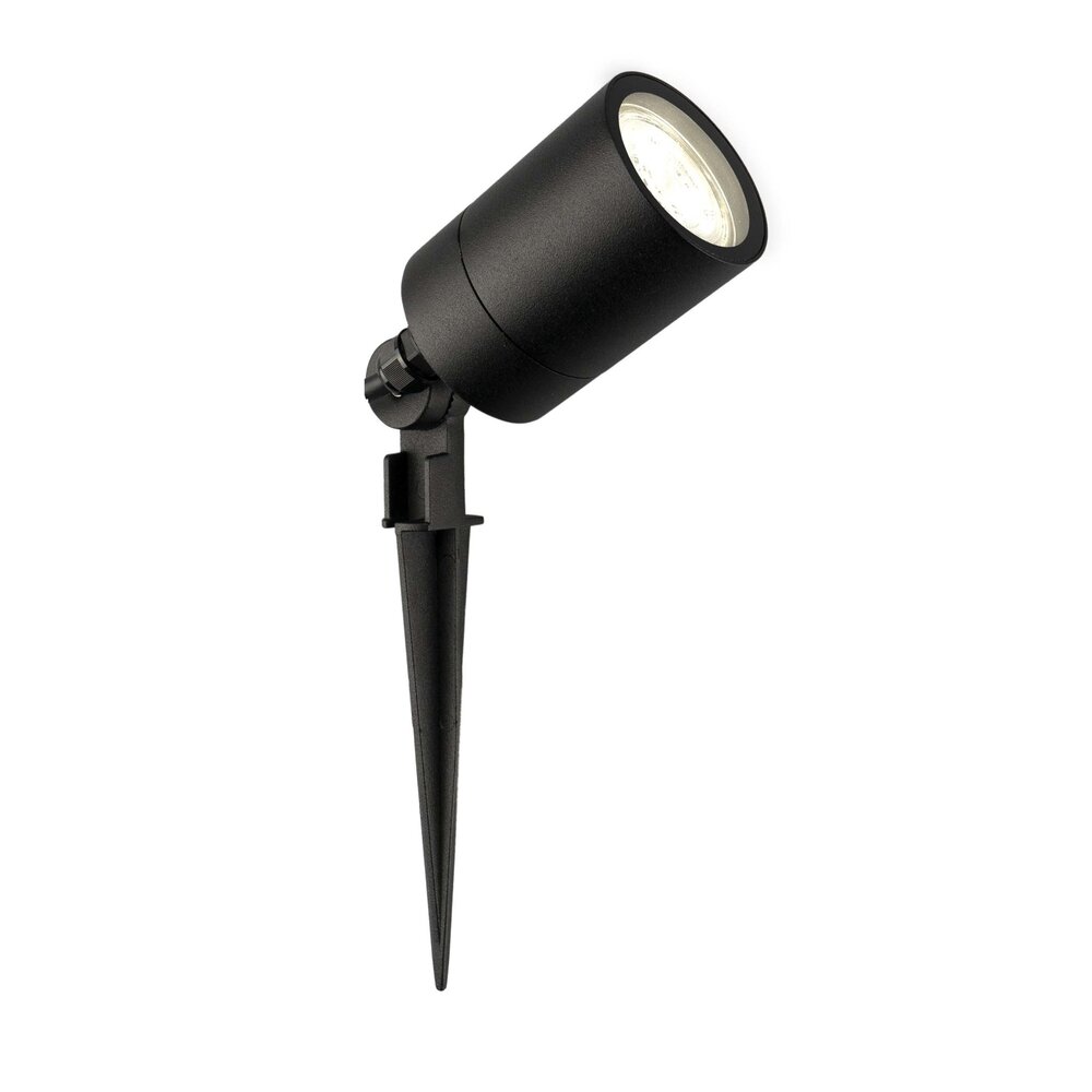 Ledvion Spot à piquer LED – Aluminium - IP65 - 5W - 4000K - Câble 1M - Noir