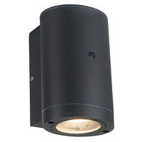 Lampesonline Applique Murale LED avec Capteur - Avalon Anthracite - Douille GU10  - IP44