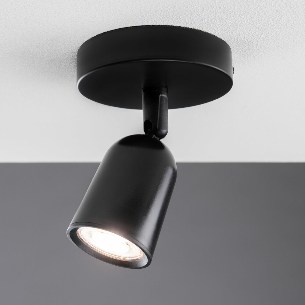 Lampesonline Spot Plafonnier LED Locaste - Inclinable - GU10 - Noir