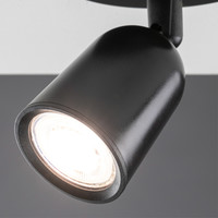 Lampesonline Spot Plafonnier LED Locaste Duo - Inclinable - GU10 - Noir