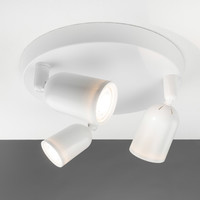 Lampesonline Spot Plafonnier LED Locaste Trio - Inclinable - GU10 - Blanc