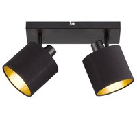 Trio Lighting Spot Plafonnier LED Tommy Duo - Inclinable - Raccord E14 - Noir