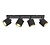 Spot Plafonnier LED Tommy 4 Lampes - Inclinable - Raccord E14 - Noir