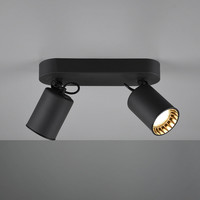 Trio Lighting Spot Plafonnier LED Pago Duo - Inclinable - GU10 - Noir