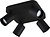 Spot Plafonnier LED Pago 4 Lampes - Inclinable - GU10 - Noir