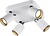 Spot Plafonnier LED Pago 4 Lampes - Inclinable - GU10 - Blanc