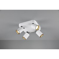 Spot Plafonnier LED Pago 4 Lampes - Inclinable - GU10 - Blanc Trio Lighting Spot Plafonnier LED Pago 4 Lampes - Inclinable - GU10 - Blanc