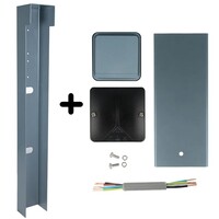 Prise Extérieure Pôle Pro+ Hager Berker - 1 Prises - IP55 - Gris - 65cm Hager Berker Prise Extérieure Pôle Pro+ Hager Berker - 1 Prises - IP55 - Gris - 65cm