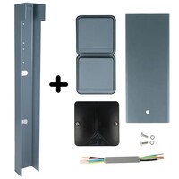 Prise Extérieure Pôle Pro+ Hager Berker - 2 Prises - IP55 - Gris - 65cm Hager Berker Prise Extérieure Pôle Pro+ Hager Berker - 2 Prises - IP55 - Gris - 65cm