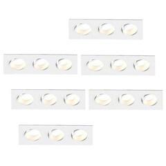 Spot Encastrable LED Dimmable Triple - 5W - 2700K - 215mm - 6 pack