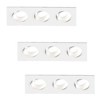 Lampesonline Spot Encastrable LED Dimmable Triple - Rectangle - 5W - 4000K - Blanc