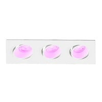 Lampesonline Spot Encastrable LED Dimmable Triple - Rectangle - 4,9W - RGB+CCT - Blanc