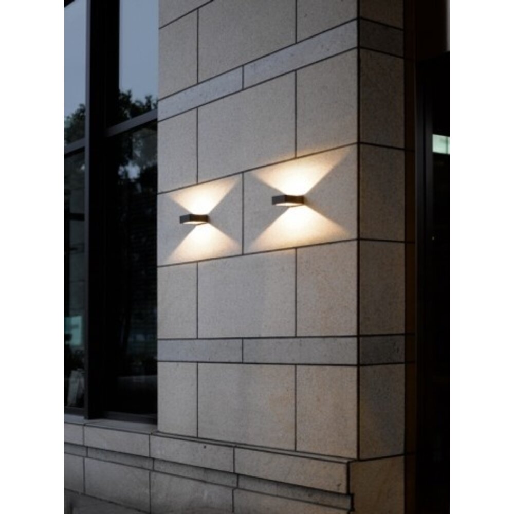 Trio Lighting Applique Murale d'extérieur LED - Deux Faces - 3000K - 4,5W - IP54 - Reno - Anthracite