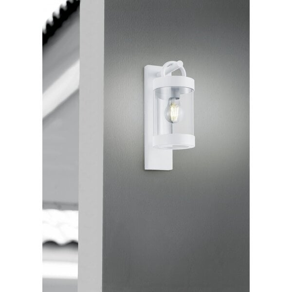 Trio Lighting Applique Murale d'extérieur LED avec Capteur Crépusculaire -  E27 - IP44 - Sambesi - Blanc