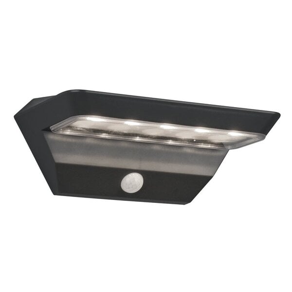 Trio Lighting Applique Murale Solaire d'extérieur LED avec Capteur de Mouvement - 3000K - 5W - IP44 - Mendosa - Anthracite