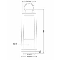 Trio Lighting Lampe de Table Solaire d'extérieur LED avec Effet de Flamme - 41 cm - 0,1W - IP44 - Loja - Noir