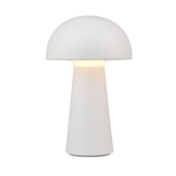 Trio Lighting Lampe de Table Rechargeable d'extérieur LED avec port USB -  21,5 cm - 3000K - 2W - IP44 - Lennon - Blanc