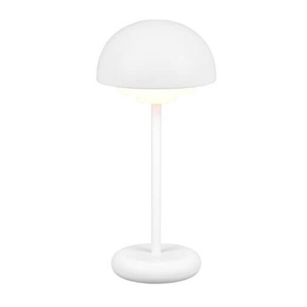 Trio Lighting Lampe de Table Rechargeable d'extérieur LED avec port USB -  3000K - 2W - IP44 - Elliot - Blanc