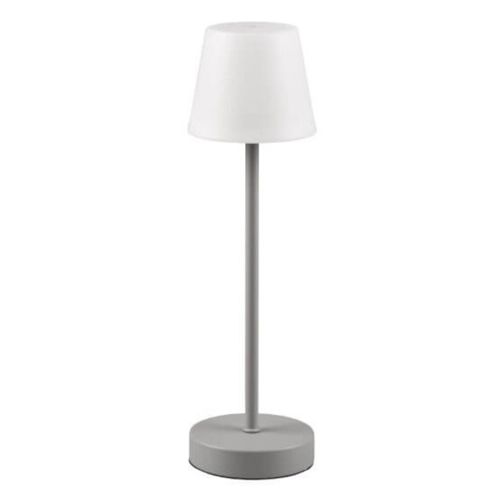 Trio Lighting Lampe de Table Rechargeable d'extérieur LED avec port USB - Dimmable - 2,2W - IP44 - Martinez - Gris