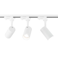 Lampesonline 3m LED Spot sur rail avec 8 luminaires - Dimmable - Rail Monophasé - Blanc