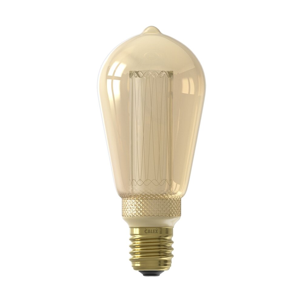 Calex Calex Rustique Ampoule LED - E27 - 120 Lm - Or - Lampe Vintage