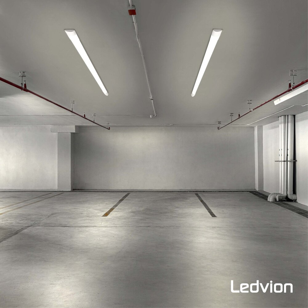 Ledvion Réglette LED 150cm - Samsung LED - 40W - 4000K - Blanc Neutre - 5 ans de garantie