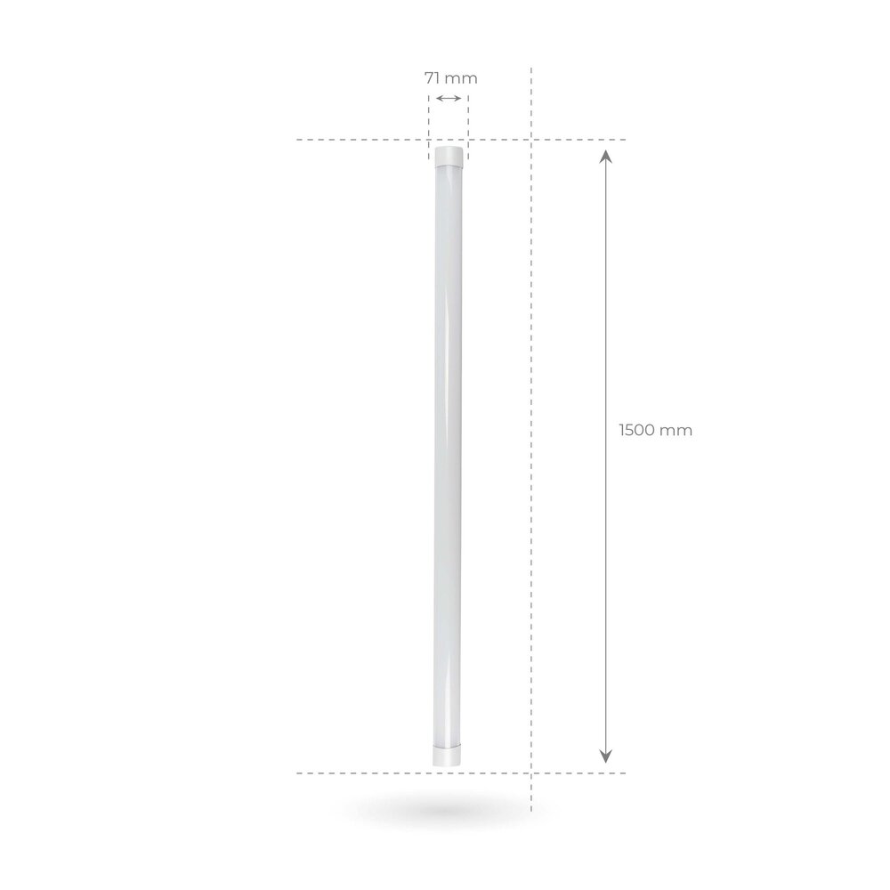 Ledvion Réglette LED 150cm - Samsung LED - 40W - 4000K - Blanc Neutre - 5 ans de garantie