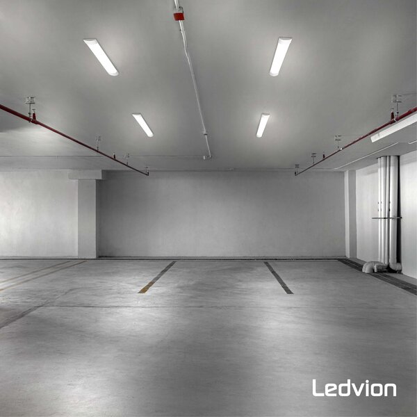 Ledvion Réglette LED Batten 60 cm - Puces LED Samsung - 15W - 140lm/W - 6500K - 5 ans de garantie