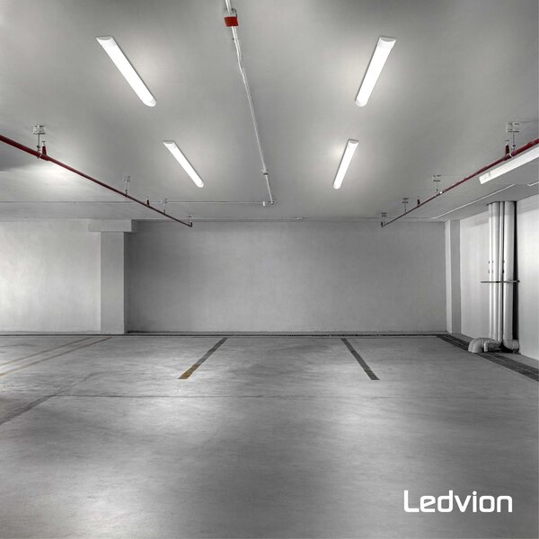 Ledvion Réglette LED 120cm - Samsung LED - 30W - 6500K - Blanc Froid - 5 ans de garantie