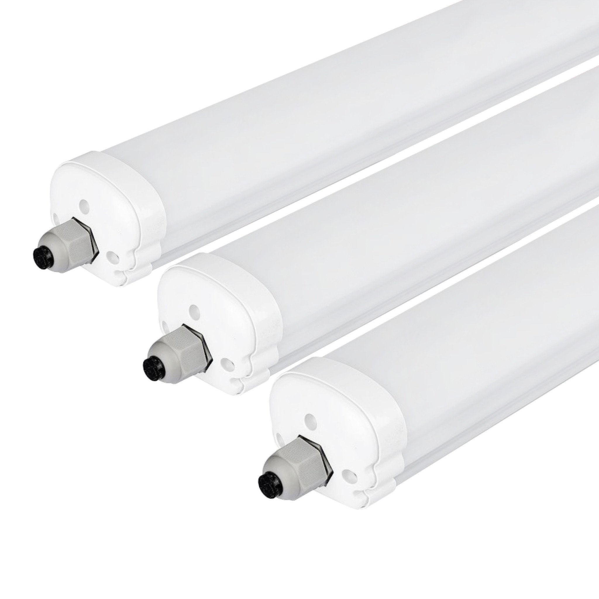 3x Réglette LED étanche 150 cm - 48W - 5760 Lumen - 6500K