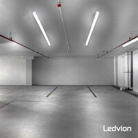 Ledvion 6x Réglette LED 150 cm - Samsung LED - IP65 - 48W - 140 lm/W - 6500K - Raccordable - 5 ans de garantie