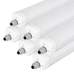 6x Réglette LED étanche - 150 cm - 48W - 5760 Lumen - 4000K - Raccordable
