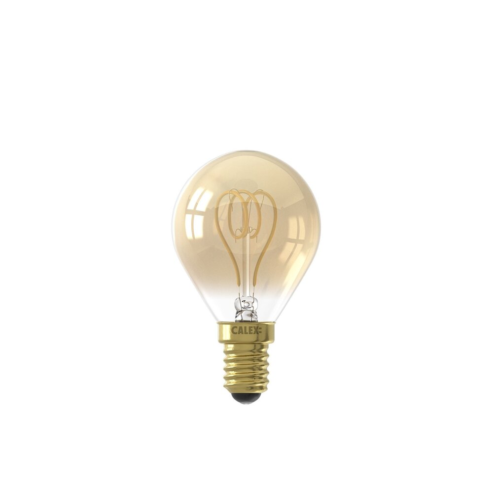 Calex Calex Ball Ampoule LED - Ø45 - E14 - 2.5W - 2100K - 136 Lm - Gold Flex Filament