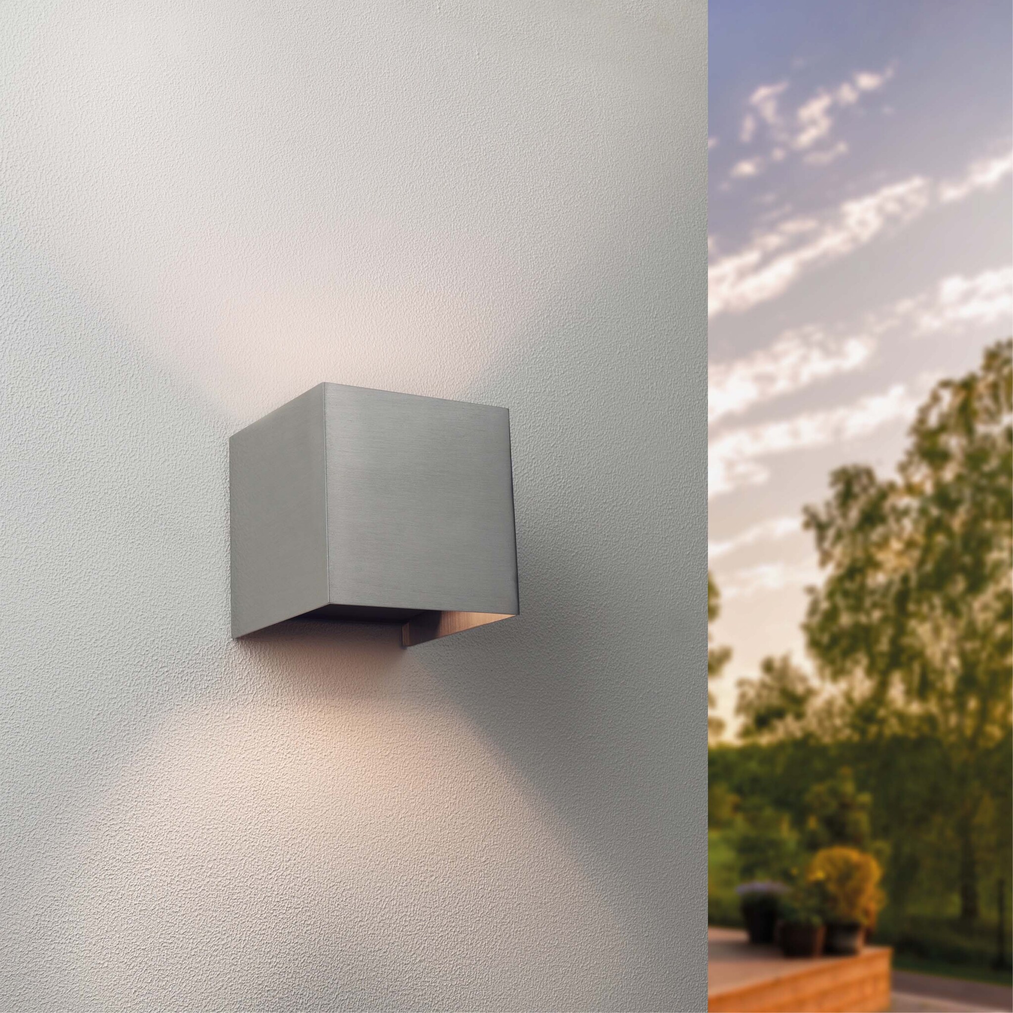 Applique Murale Ext rieure LED Acier Inox Dimmable Deux Faces 