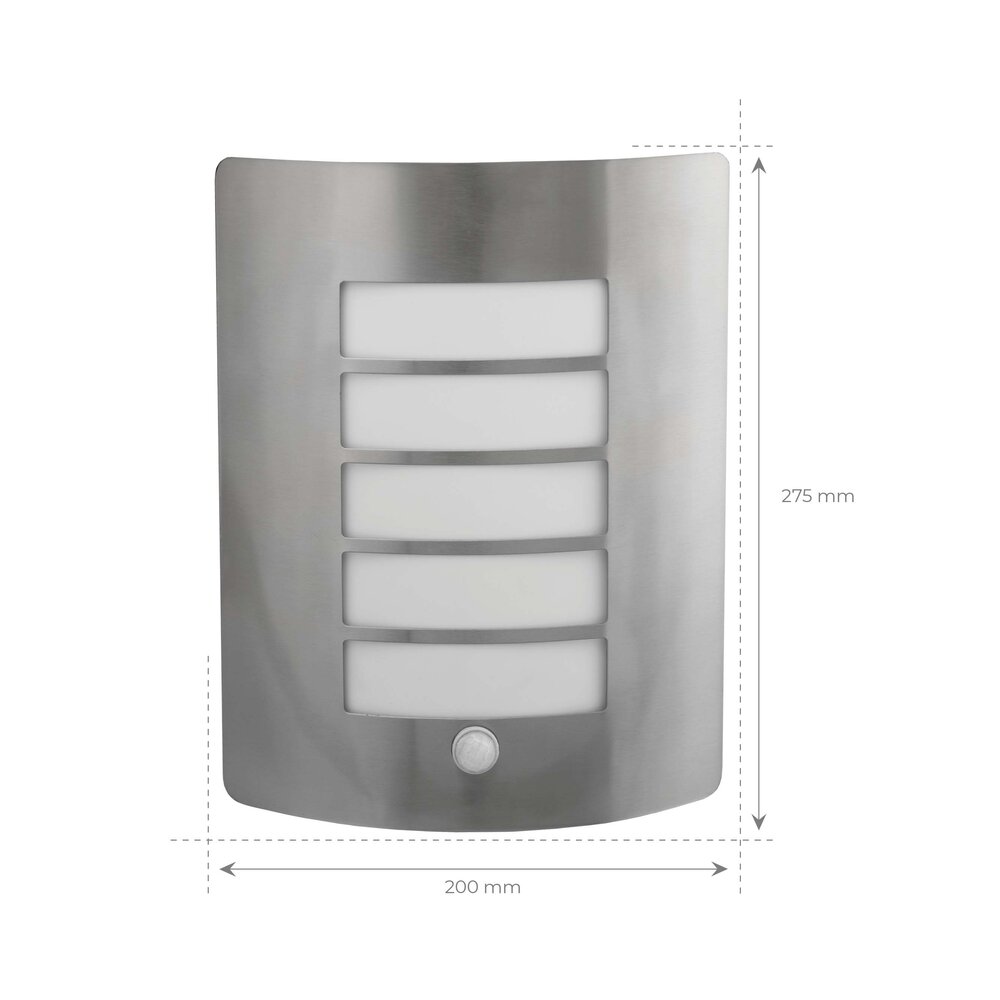 Ledvion Applique d'extérieur avec Detecteur de Mouvement - IP44 - Raccord E27 - Up & Down - Acier Inox - Convient pour l'intérieur et l'extérieur