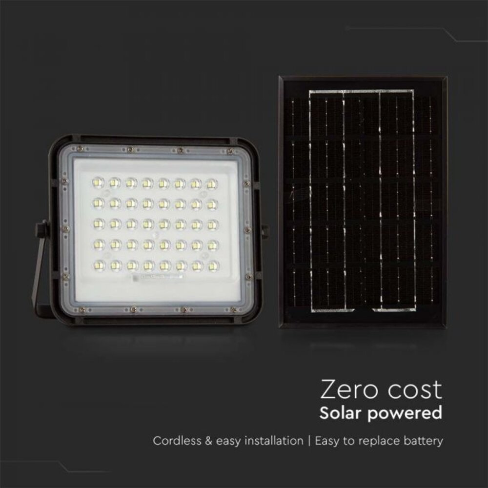 V-TAC Solar Projecteur LED 80W – 800 Lumen – 4000K - IP65 - 6000mAh